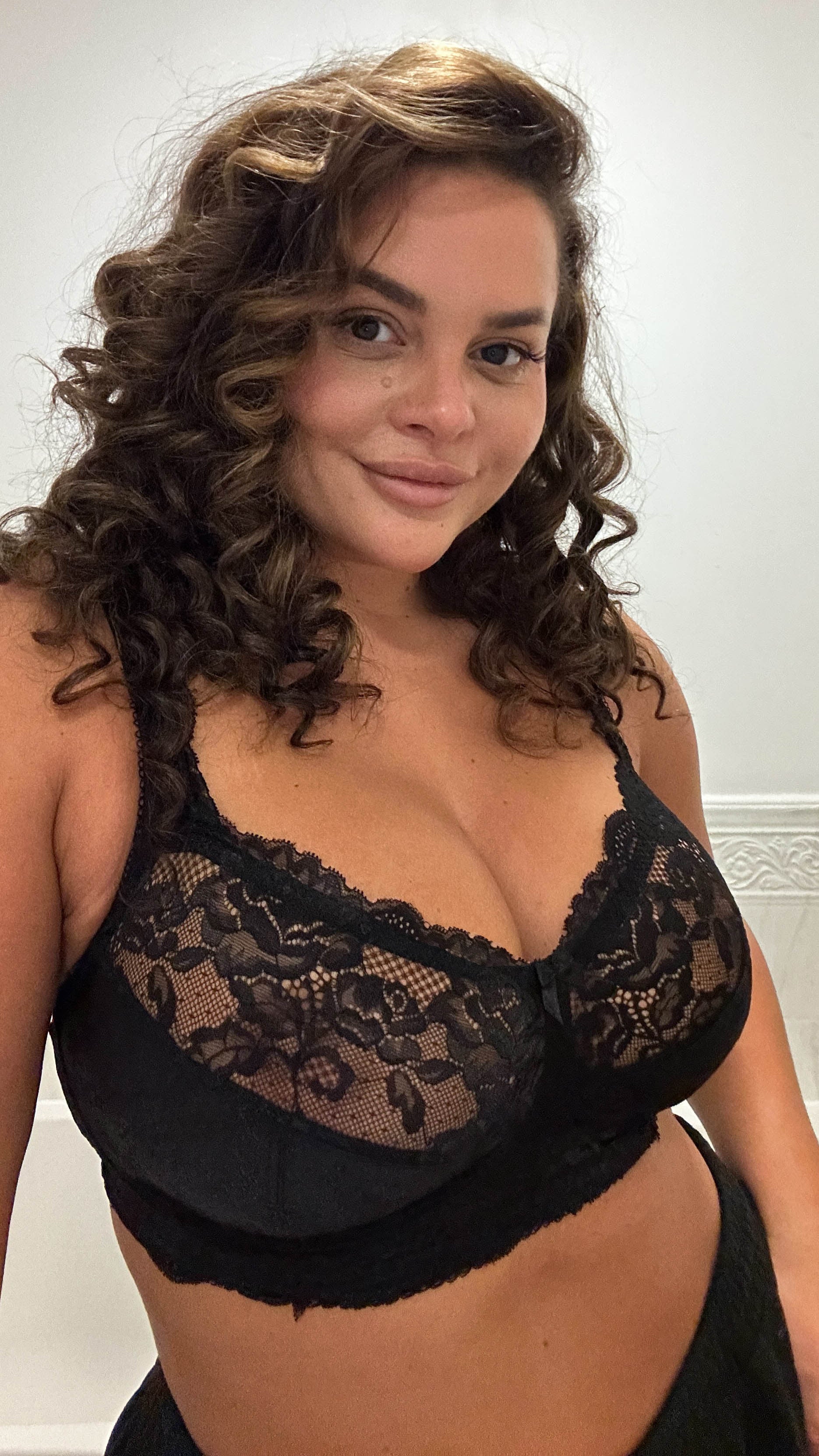 Lace Soft Cup Bra Black