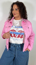 CurveWow Denim Jacket Light Pink