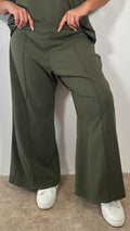 CurveWow Pintuck Front Side Tape Trouser Khaki