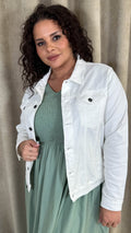 CurveWow Denim Jacket White
