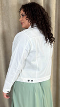 CurveWow Denim Jacket White