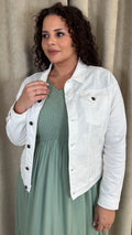 CurveWow Denim Jacket White