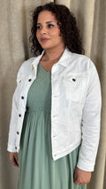 CurveWow Denim Jacket White