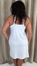 CurveWow Basic Slip Dress White