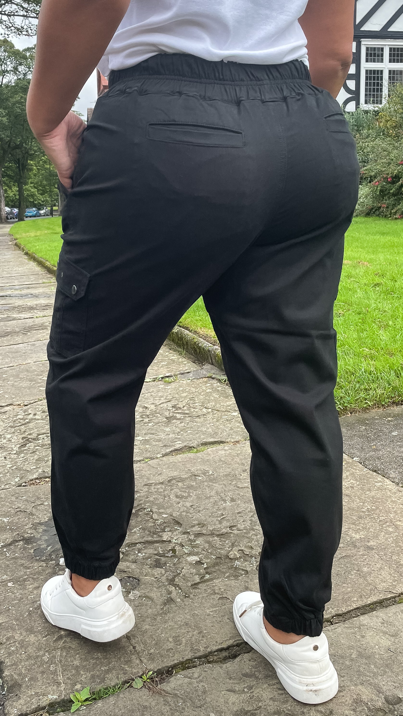 CurveWow Cargo Trouser Black