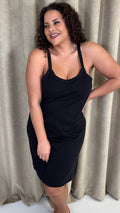 CurveWow Basic Slip Dress Black