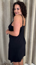 CurveWow Basic Slip Dress Black