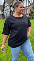 CurveWow Oversized Basic T-Shirt Black