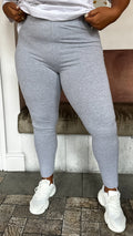CurveWow 2 Pack Basic Leggings Black/Grey
