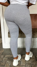 CurveWow 2 Pack Basic Leggings Black/Grey