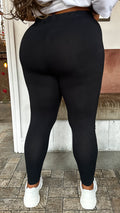 CurveWow 2 Pack Basic Leggings Black/Grey