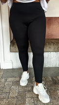 CurveWow 2 Pack Basic Leggings Black/Grey