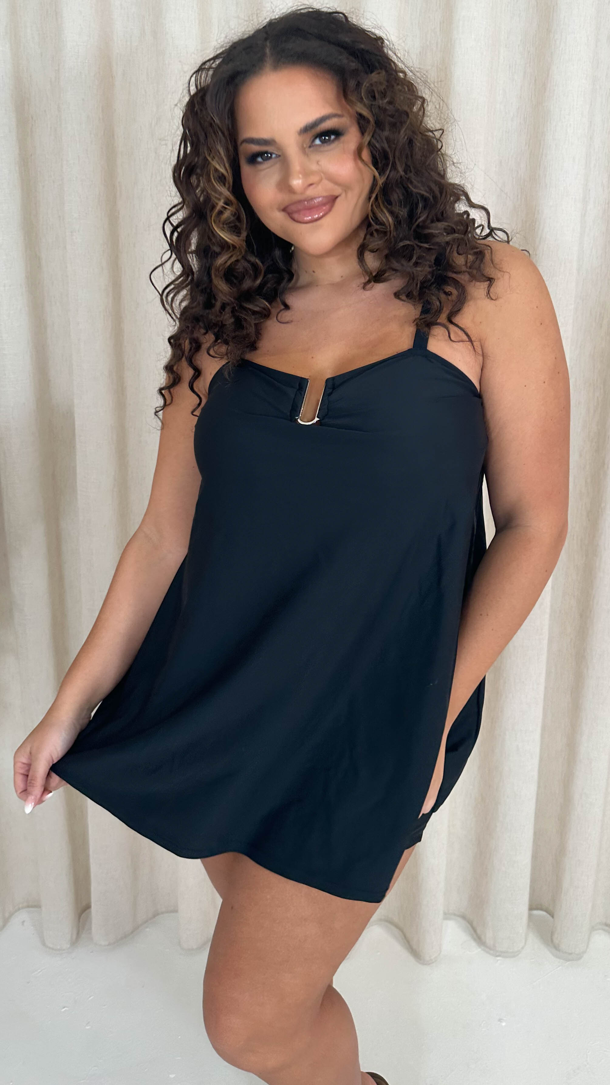 CurveWow Ubar Swimdress Black