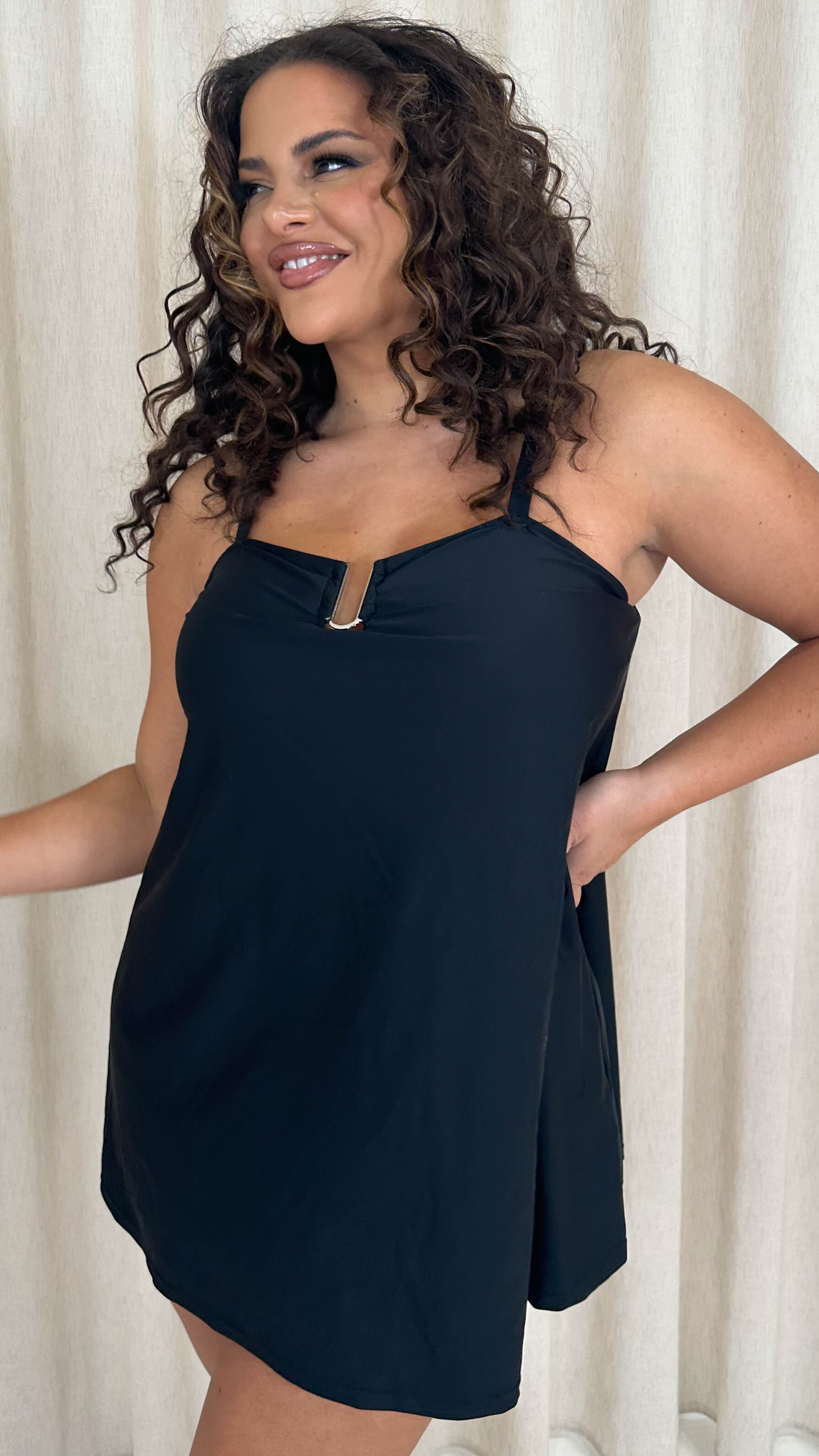 CurveWow Ubar Swimdress Black