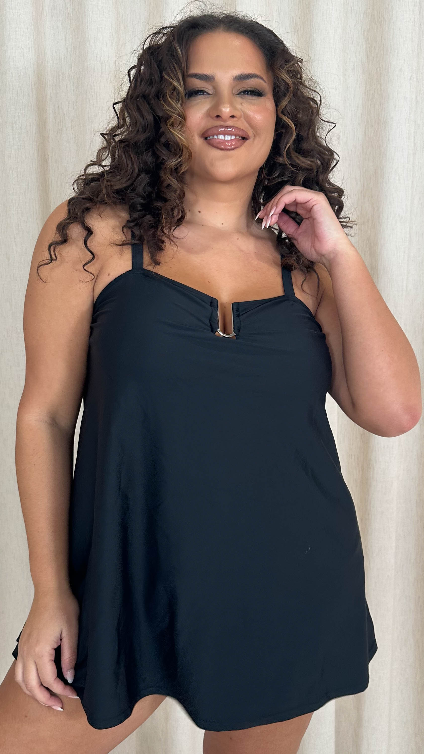 CurveWow Ubar Swimdress Black