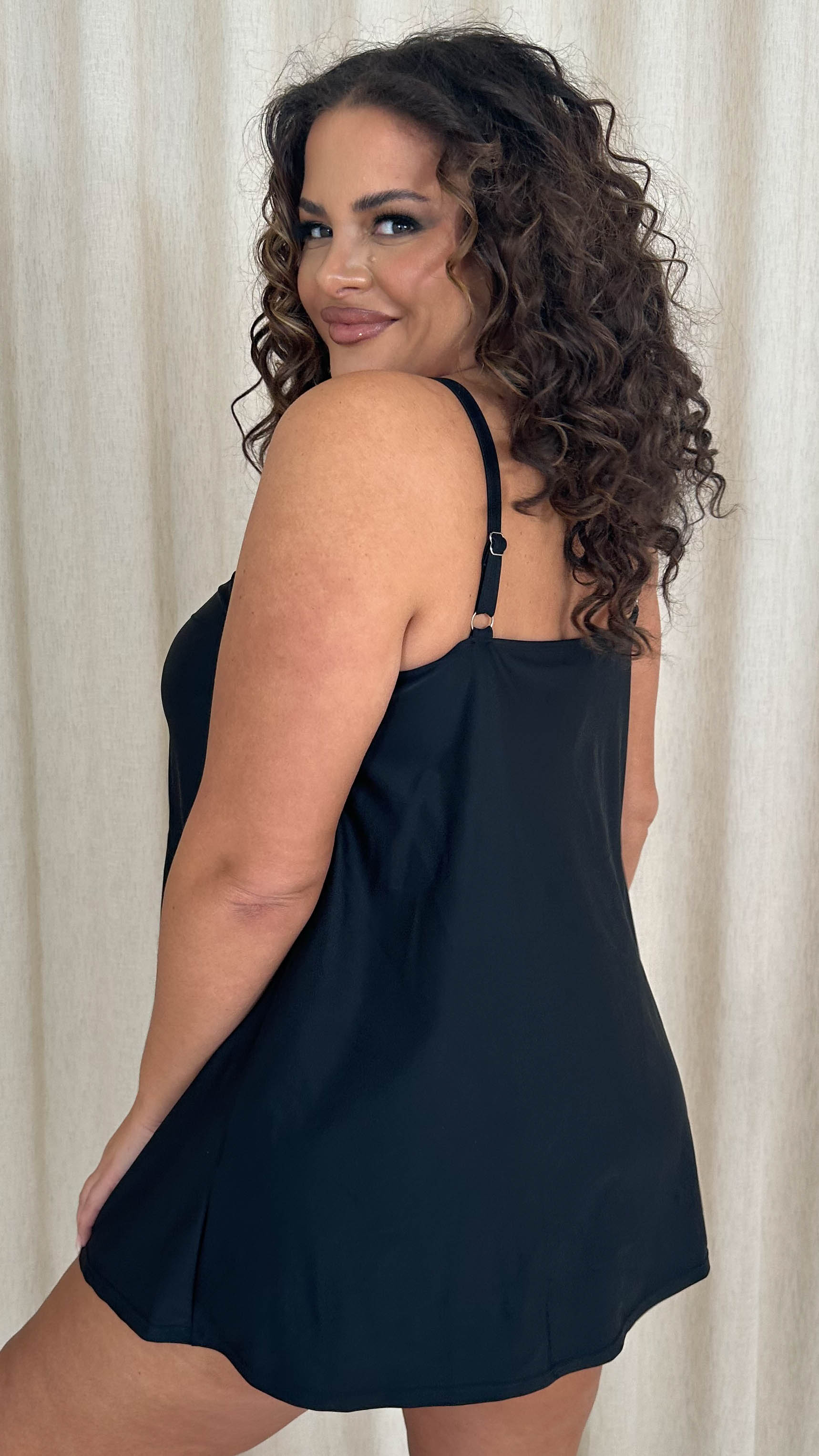 CurveWow Ubar Swimdress Black