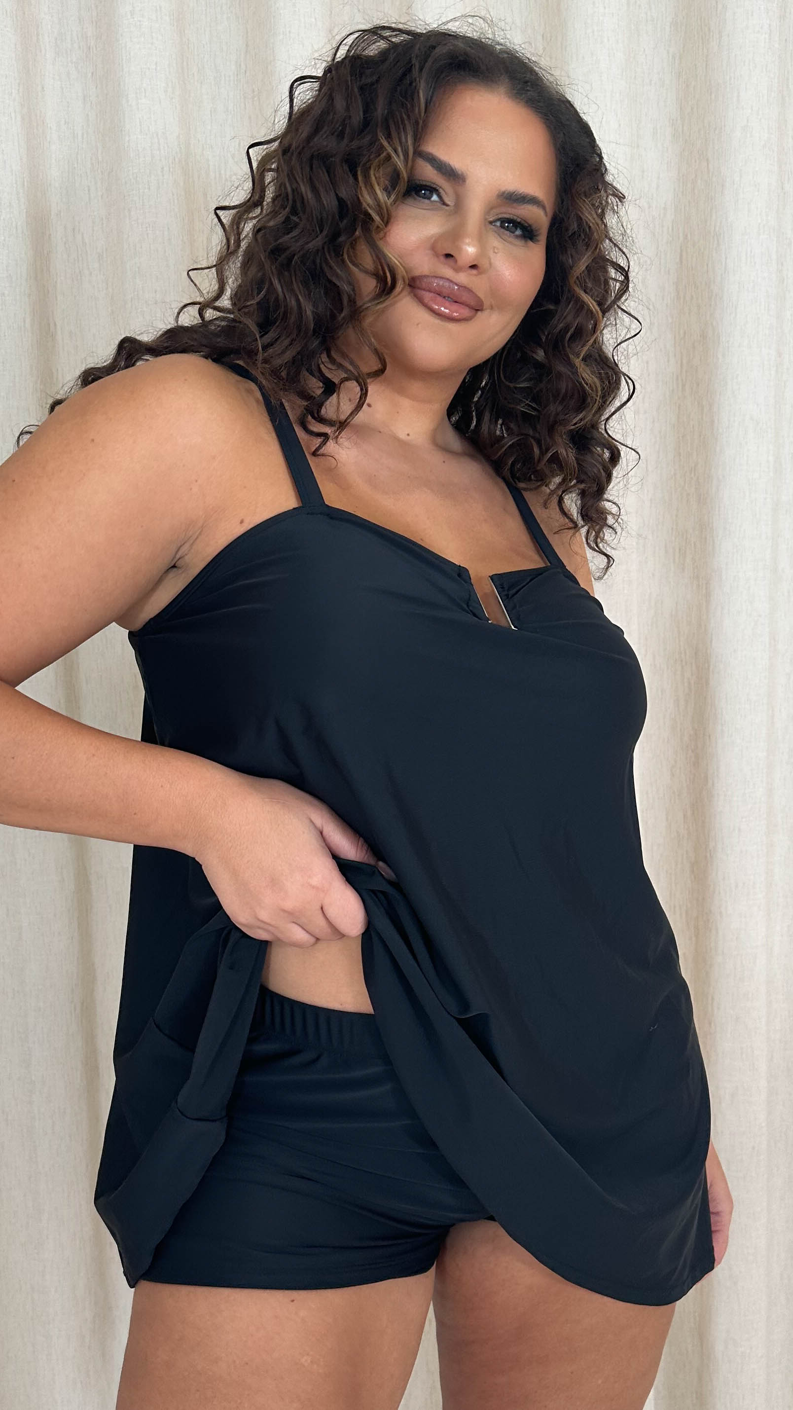 CurveWow Ubar Swimdress Black