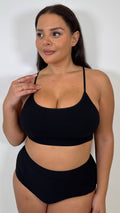 Ribbed Seam-Free Bralette Black