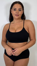 Ribbed Seam-Free Bralette Black