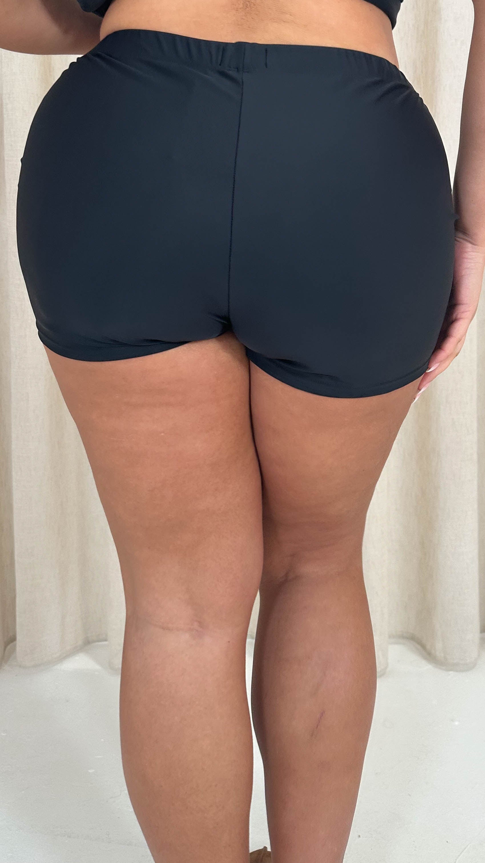 CurveWow Mesh Insert Swimdress Black