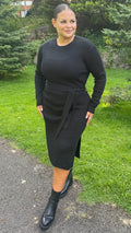 CurveWow Knitted Jumper Dress Black