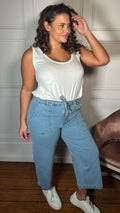 CurveWow Denim Culotte Light Wash