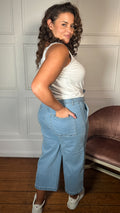 CurveWow Denim Culotte Light Wash