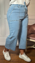 CurveWow Denim Culotte Light Wash