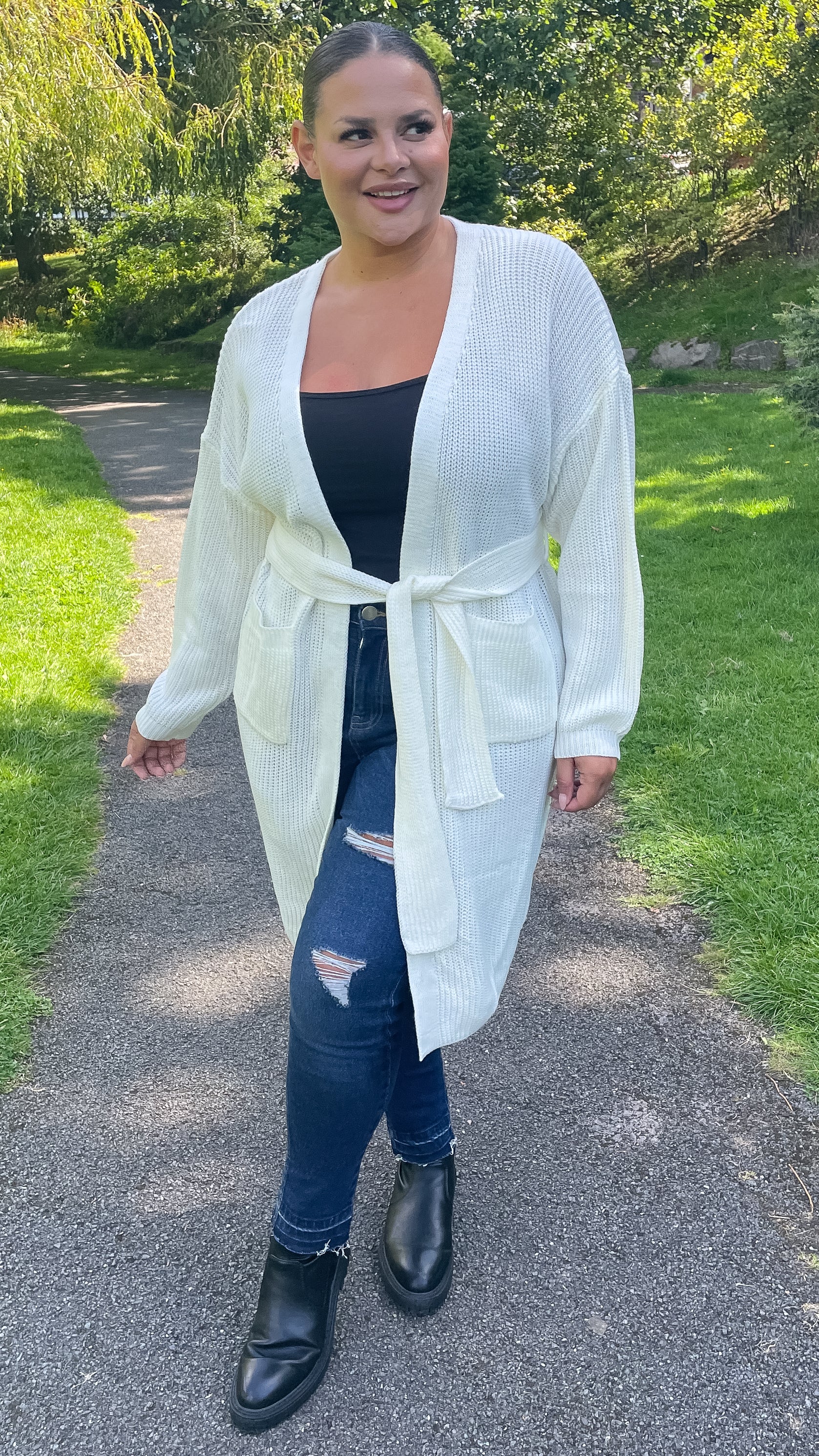 CurveWow Maxi Cardigan Cream