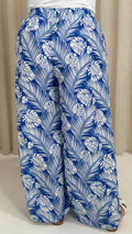 CurveWow Wideleg Trouser Blue Tropical