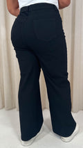 CurveWow Wide Leg Jeans Black