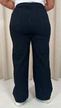CurveWow Wide Leg Jeans Black