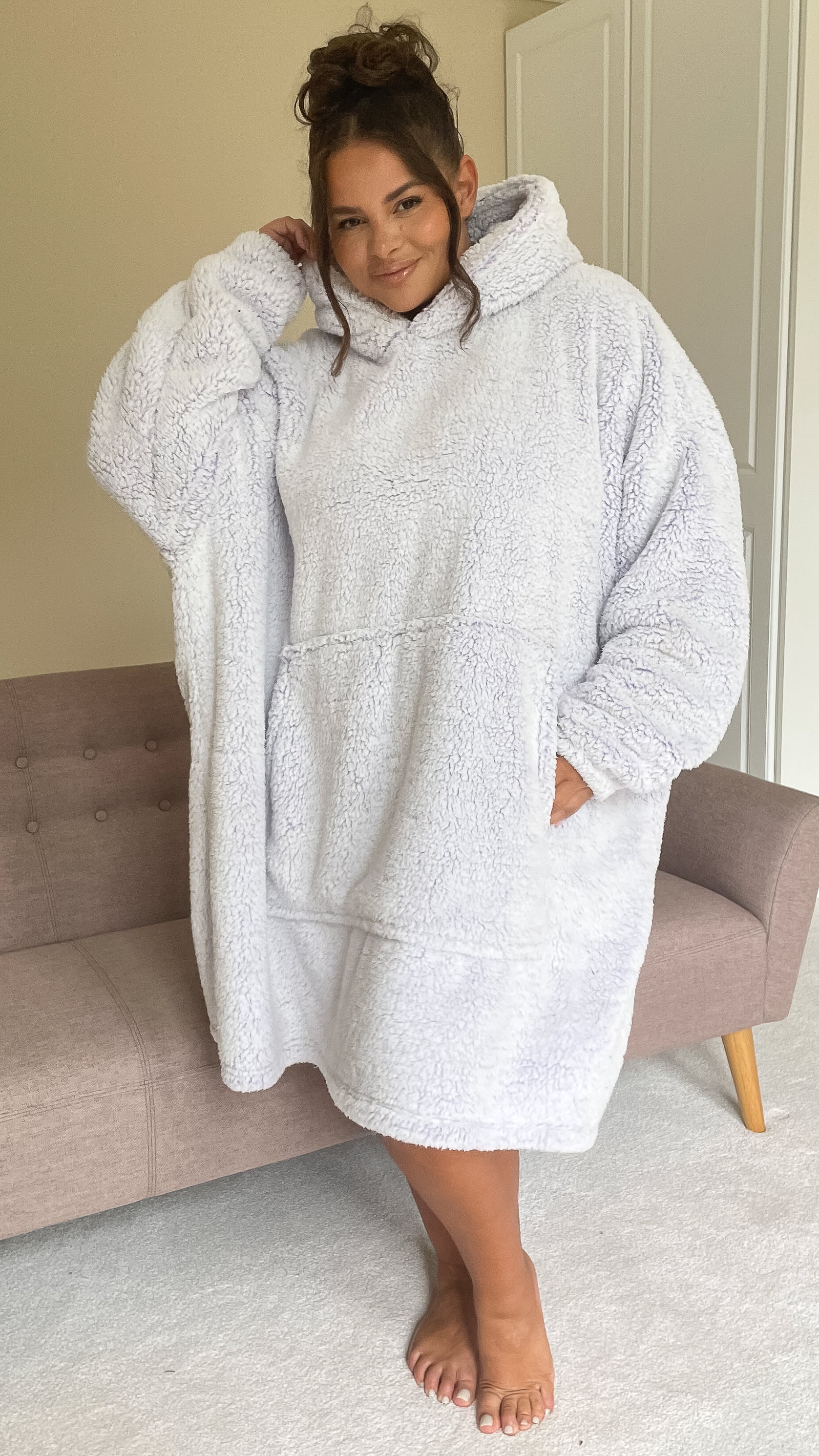 Snow Tipped Snuggle Hoodie Lilac