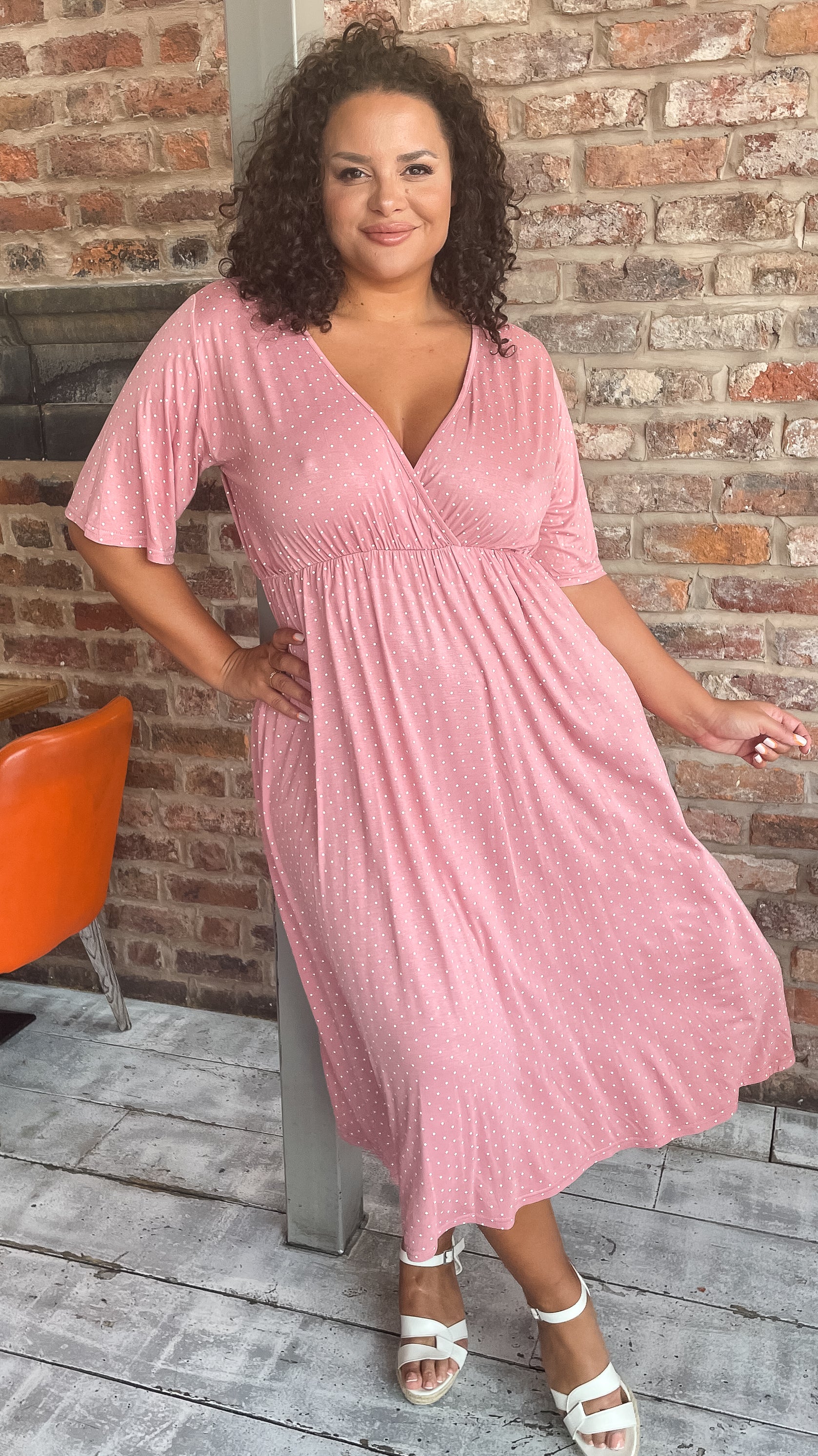 pink wrap midi dress Buy Pastel Pink Floral Print Flutter Sleeve Wrap Midi Dress from Next USA