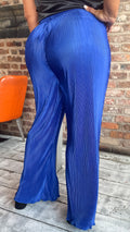 CurveWow Plisse Trousers Royal Blue