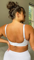 Wired Half Lace Soft Cup Bra White