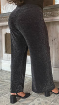 CurveWow Glitter Wide Leg Trouser Multi Sparkle