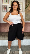 CurveWow Basic Pull On Shorts Black