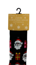 Christmas Design Cotton Rich Socks Santa
