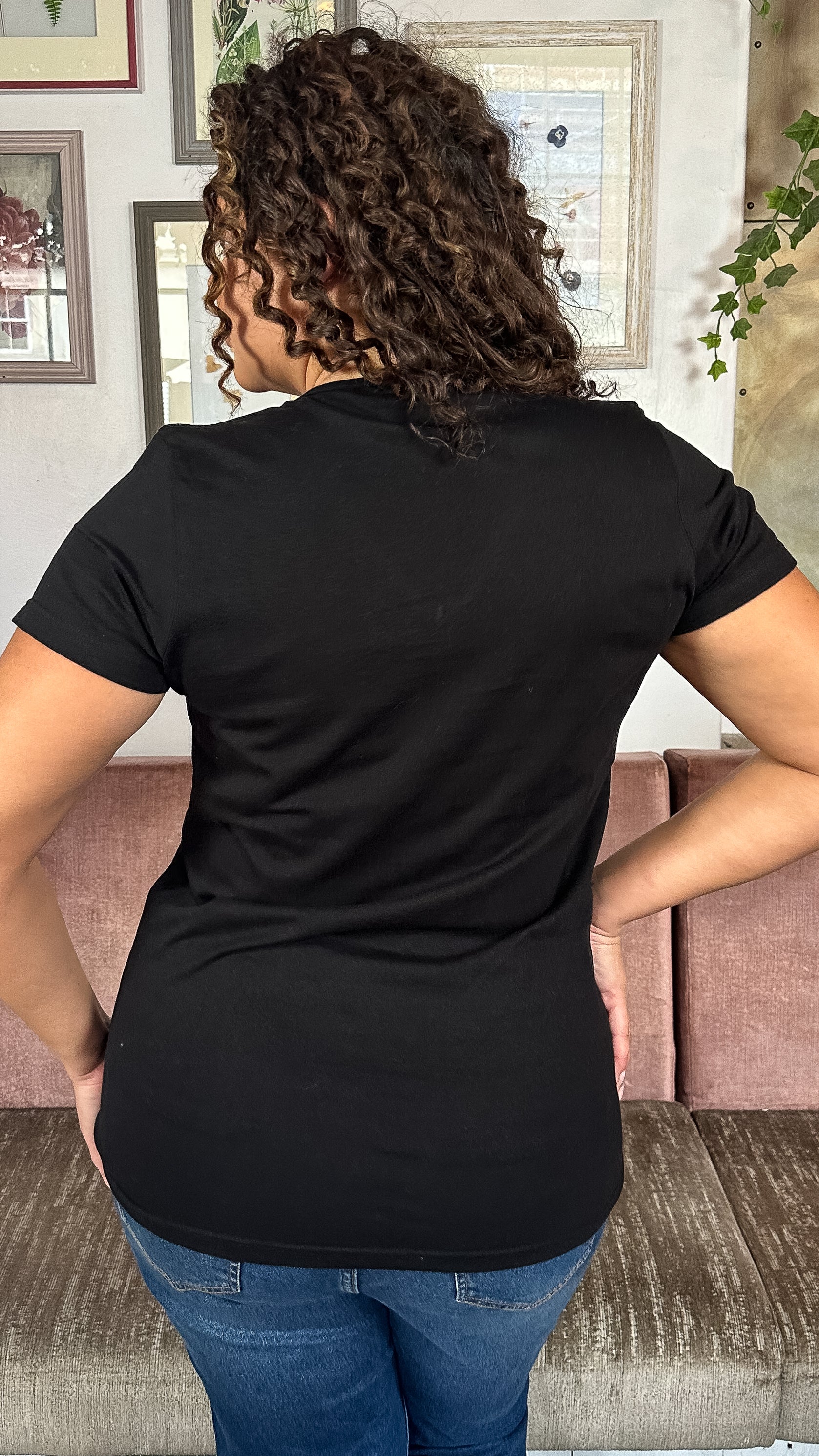 CurveWow V-Neck T-Shirt Black