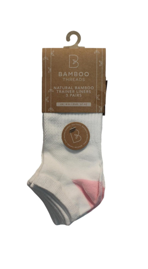 3 Pack Bamboo Trainer Socks Multi Pastel