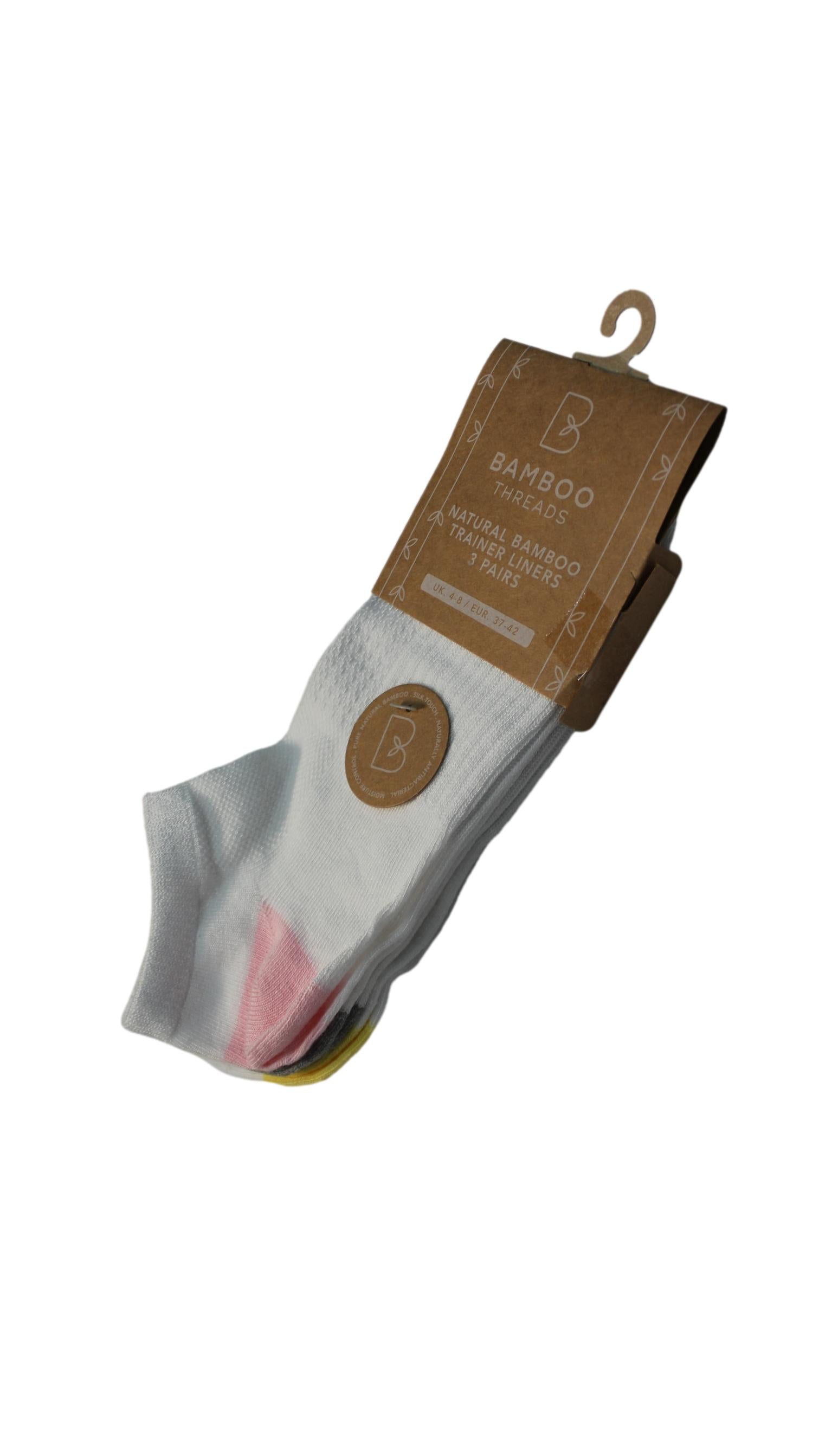 Pack Bamboo Trainer Socks Multi Pastel
