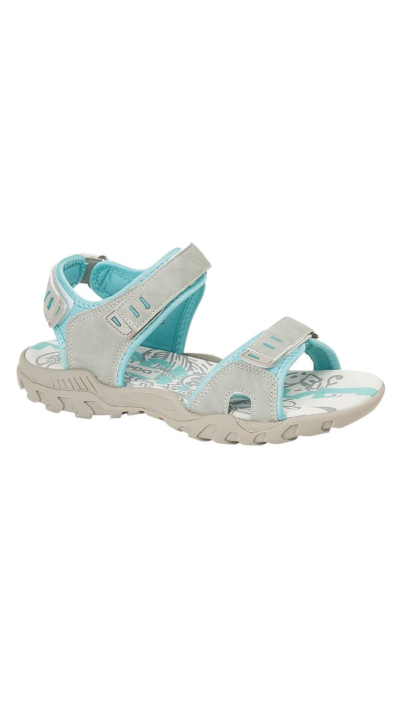 Light Grey/Mint Sythetic Nubuck Sandal