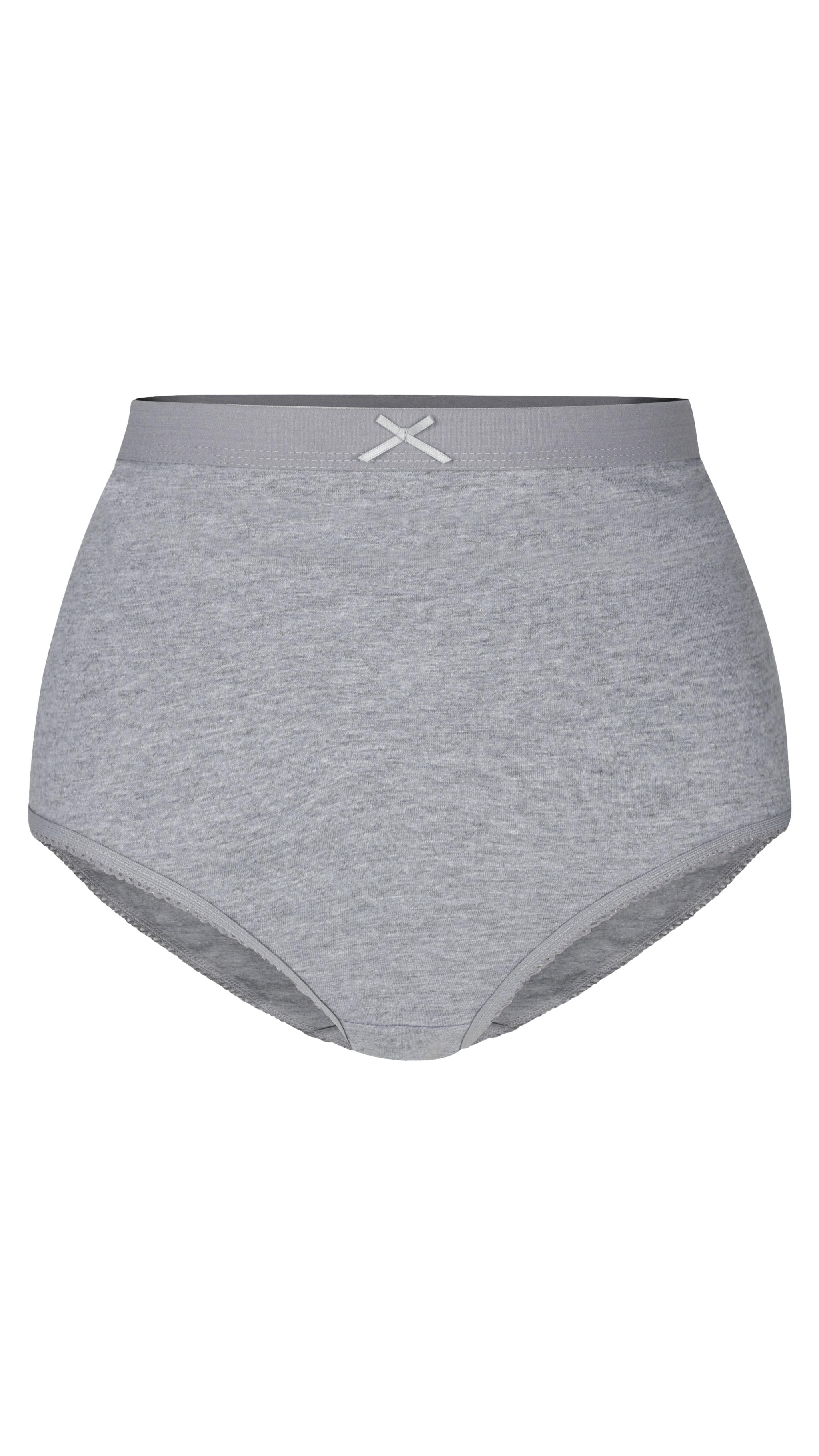 CurveWow 5 Pack Full Cotton Brief Grey