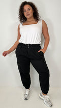 CurveWow Cargo Trouser Black