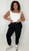 CurveWow Cargo Trouser Black