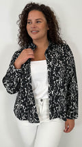 CurveWow Mono Print Long Sleeve Shirt