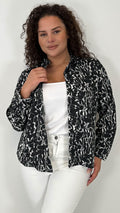 CurveWow Mono Print Long Sleeve Shirt
