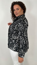 CurveWow Mono Print Long Sleeve Shirt