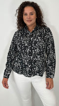 CurveWow Mono Print Long Sleeve Shirt